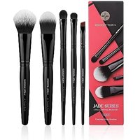 EIGSHOW 5 Pcs Makeup Brush Set, Essential Basic Makeup Brushes, Powder, Foundation, Shadow, Eyeliner Brush For Daily Makeup Look(Black)