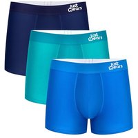 JustWears Everyday Mens Trunks, 3 Pack | Breathable Anti-Chafe Underwear with Moisture-Wicking MicroModal Air Cool Fabric | Ergonomic Support | Seamle
