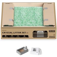 PETKIT Crystal Litter Tray Replacement - 4 Packs, Compatible with Purobot Crystal Duo Self Cleaning Cat Litter Tray, Non-clumping, Dust-Free, Mess-Fre
