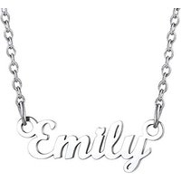 PROSTEEL Personalized Name Necklace Custom Name Pendant Dainty Jewellery Presents Gift for Women Girls Teenage Her, Stainless Steel/Gold Platd -Send G