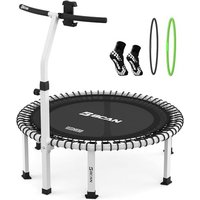 B BCAN BT4 102cm Soft Land Pro Rebounder Trampoline for Adults, 500lb (227kg) Capacity, Adjustable Tension Bungees/Handle, One-Piece Frame(16 Gauge),