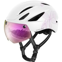 #ad Amazon Odoland_AV-UK Odoland Bike Helmet - Adult Bicycle Helmet with Detachable Magnetic Goggles Visor - Mountain Road Cycling Certified Lightweight Helmet Adjustable for