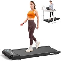 MERACH Walking Pad Treadmill with 0-5% Incline, Under Desk Treadmill Space-Saving Design, Remote Control & App, One-Piece Molded, 265 lbs Capacity, Wa