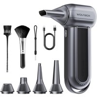 WOLFBOX MF100 Compressed Air Duster-150000RPM Super Power Cordless Air Duster, Rechargeable Brushless Motor Durable Blower, 3-Gear Adjustable Dust Blo