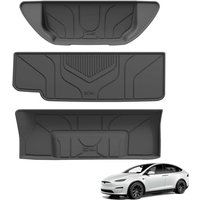 3W Cargo Liner For Tesla New Model X 6seats 2023 2024, TPE Dog Friendly Mats, Custom Fit Tesla New Model X Car Mats, All Weather Waterproof Non Slip,