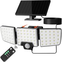 Lepro Solar Security Lights Outdoor Motion Sensor, 2 in 1 Separated and Integrated Remote Control IP65 Waterproof Solar Lights with 3 Light Modes, 3 H
