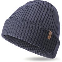 Outdoor Shaping Merino Wool Beanie for Men & Women, Unisex Daily Cuffed Plain Knit Hat, Soft Warm Winter Hat