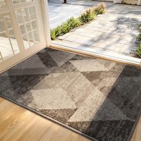 COSY HOMEER Nonslip Low Profile Doomat Indoor 50 x 80 cm, Polyester Front Door Mat with TPR Backing, Dirt Trapper Floor Matts for Front Door Entrance,