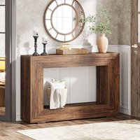 Tribesigns Farmhouse Console Table, 47 Inches Entryway Console Table with Storage, Industrial Hallway Accent Table for Living Room, Entrance Rustic Br