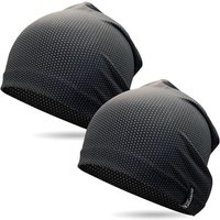 Outdoor Shaping 2 Pcs Cooling Skull Caps for Men Women, Breathable 3D Mesh Lightweight Slouchy Beanie for Cycling Gym Running