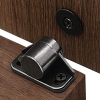 Sunivaca Magnetic Door Catch, Strong Door Magnetic Catches, Black (4 Pack) Cupboard Door Magnets Heavy Duty Magnetic Cabinet Closures for Wardrobe, Ca
