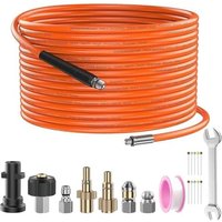 StoneBanks 15m High Pressure Washer Drain Pipe Hose Cleaning Kit for Karcher K2 K3 K4 K5 K6 K7 Series, Bosch AQT, Lavor, Unblocker Sewer Jetter Kit Ho