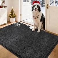 COSY HOMEER Nonslip Door Mats Indoor, 80 x 120cm Washable Dirt Trapper Welcome Front Doormat for Entryway Room Hallway, Absorbent Indoor Floor Mat for