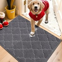 COSY HOMEER Front Door Mat 60x90 CM, Dirt Trapper Floor Mat, Polyester Welcome Door Mat for Kitchen Room Office Entryway Doors, Absorbent Non-Slip Ind