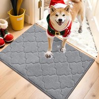 COSY HOMEER Front Door Mat 50x80 CM, Dirt Trapper Floor Mat, Polyester Welcome Door Mat for Kitchen Room Office Entryway Doors, Absorbent Non-Slip Ind