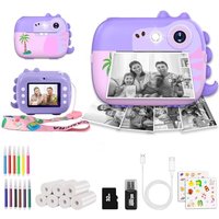 ARNSSIEN Kids Camera Instant Print,2.4" 1080P Instant Print Camera for Kid with 7 Rolls Paper,Christmas Birthday Present for 3 4 5 6 7 8 9 10 11 12 Gi