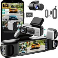 BOTSLAB 3K 4 Channel Dash Cam, 3K/4K Front and 3 * 1080p Car Camera Left Right Rear with 560° Wide Angle, 24/7 Parking Mode, Built-in 5.8GHz WiFi and