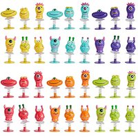 THE TWIDDLERS 36 Monster Spring Jump Up Pop Up Toys for Kids, 6cm - Birthday Party Favours, Goody Bag Fillers and Toy Gift Set, Classroom Prizes