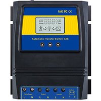 MOES Dual Power Controller 50A 11000 Watt Automatic Transfer Switch for Off Grid Solar Wind System ATS DC 12V 24V 48V AC 110V 220V Black