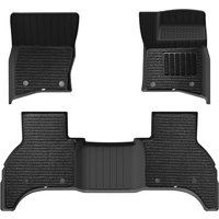 3W Double Layer Floor Mats Fit for Land Rover Defender 110 2020-2026 (Only for 7 Seat), All Weather TPE Car Mats with Carpets for LR L663, Pet Dog Fri