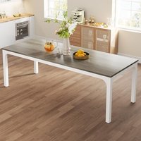Tribesigns Dining Table for 6-8 People, 78 Inches Industrial Rectangular Kitchen Dinner Table with Heavy-Duty Metal Legs for Living Room and Dining Ro