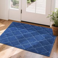 COSY HOMEER Front Door Mat 60x90 CM, Dirt Trapper Floor Mat, Polyester Welcome Door Mat for Kitchen Room Office Entryway Doors, Absorbent Non-Slip Low