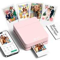 Nelko Photo Printer, PP01 Color Portable Mini Photo Printer, Instant Smartphone Inkjet Sticker Printer, Sticky-Back Photos, for iOS & Android, Picture