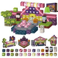 Aionly Magnetic Building Blocks 140 Pcs, Magnetic Cubes Halloween Hotel Theme Construction Toy for Kids Ages 5-10, Christmas Stocking Fillers Gifts fo