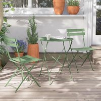 Grand patio Folding Bistro Set 3 Pieces, Conversation Set, Folding 2 Chairs and 1 Table, Weather Resistant, Patio Table Chairs for Balcony,Yard, Garde