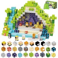 Aionly Magnetic Building Blocks 150 Pcs, Magnetic Cubes Mine Theme Construction Toy for Kids Ages 5-10, Christmas Stocking Fillers for Boys Girls 5 6