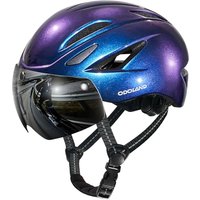 #ad Amazon Odoland_AV-UK Odoland Bike Helmet - Adult Bicycle Helmet with Detachable Magnetic Goggles Visor - Mountain Road Cycling Certified Lightweight Helmet Adjustable for