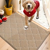 COSY HOMEER Front Door Mat 60x90 CM, Dirt Trapper Floor Mat, Polyester Welcome Door Mat for Kitchen Room Office Entryway Doors, Absorbent Non-Slip Low