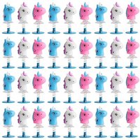THE TWIDDLERS 36 Unicorn Spring Jump Up Pop Up Toys for Kids, 6cm - Bulk Birthday Party Favours for Girls, Multipack Goody Bag Fillers and Jumping Toy