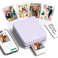 Nelko Photo Printer, PP01 Color Portable Mini Photo Printer, Instant Smartphone Inkjet Sticker Printer, Sticky-Back Photos, for iOS & Android, Picture