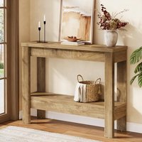 Tribesigns 105 cm Console Table, Industrial 2-Tier Entryway Table with Storage, Small Narrow Sofa Table for Living Room, Behind Couch, Hallway & Foyer