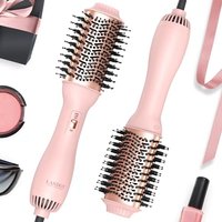 LANDOT Blow Hair Dryer Brush, One-Step Hot Air Styler & Volumizer, Ionic Blowout Brush for Drying Straightening Curling, 3 Heat/2 Speed Settings, Anti