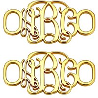 PROSTEEL 2 Pcs Personalize Name Shoe Buckle for Men/Women, Custom Shoe Decoration Charms, Monogram Initial/Nameplate Shoe ID Tags, Stainless Steel/Gol