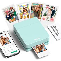 Nelko Photo Printer, PP01 Color Portable Mini Photo Printer, Instant Smartphone Inkjet Sticker Printer, Sticky-Back Photos, for iOS & Android, Picture