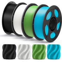 ANYCUBIC PLA+ 3D Printer Filament 1.75mm, High Toughness 3D Printing Filament, Accuracy +/- 0.02mm, Print with FDM 3D Printers, 4 Pack 1KG Reusable Sp