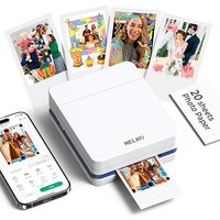Nelko Photo Printer, PP01 Color Portable Mini Photo Printer, Instant Smartphone Inkjet Sticker Printer, Sticky-Back Photos, for iOS & Android, Picture