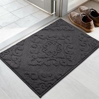 COSY HOMEER 50x80 cm Nonslip Indoor Doormat, Absorbent Dirt Trapper Floor Mat for Front Back Door Entrance, Low Profile Door Entrance Welcome Rug, Dar