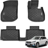 3W Floor Mats Fit for BMW iX1 U11/iX2 U10 2023 2024 2025 2026 U11, All Weather Pet Dog Friendly Recyclable TPE Car Floor Liner, Waterproof Easy to Cle