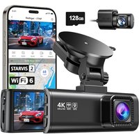 REDTIGER F7NP-4K Dash Cam Front and Rear, STAVIS 2 Sensor Dash Camera for Cars, Free 128GB Card Included, 5.8GHz Wi-Fi6-up to 20MB/s, 3.18â Screen,