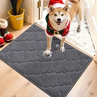 COSY HOMEER Front Door Mat 50x80 CM, Dirt Trapper Floor Mat, Polyester Welcome Door Mat for Kitchen Room Office Entryway Doors, Absorbent Non-Slip Ind