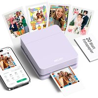 Nelko Photo Printer, PP01 Color Portable Mini Photo Printer, Instant Smartphone Inkjet Sticker Printer, Sticky-Back Photos, for iOS & Android, Picture
