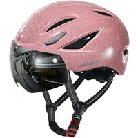 #ad Amazon Odoland_AV-UK Odoland Bike Helmet - Adult Bicycle Helmet with Detachable Magnetic Goggles Visor - Mountain Road Cycling Certified Lightweight Helmet Adjustable for