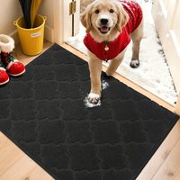 COSY HOMEER Front Door Mat 60x90 CM, Dirt Trapper Floor Mat, Polyester Welcome Door Mat for Kitchen Room Office Entryway Doors, Absorbent Non-Slip Low