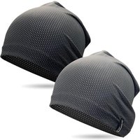 Outdoor Shaping 2 Pcs Cooling Skull Caps for Men Women, Breathable 3D Mesh Lightweight Slouchy Beanie for Cycling Gym Running