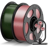 ANYCUBIC PETG Filament 1.75mm, 3D Printer Filament, Accuracy +/- 0.02mm, Exceptional Toughness, Print with FDM 3D Printers, 2 Pack 1KG Reusable Spool,