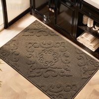 COSY HOMEER 50x80 cm Nonslip Indoor Doormat, Absorbent Dirt Trapper Floor Mat for Front Back Door Entrance, Low Profile Door Entrance Welcome Rug, Bro